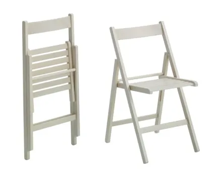 Klappstuhl Colori Buche massiv weiss