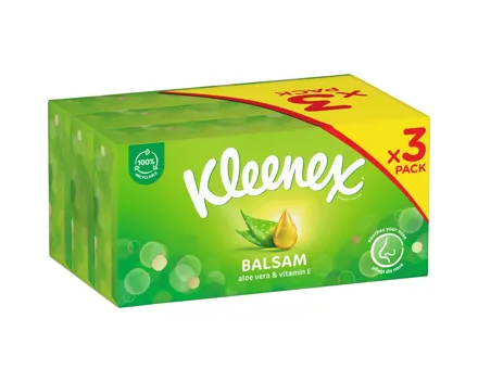 Kleenex Taschentücher Balsam Box 3 x 56 Tücher