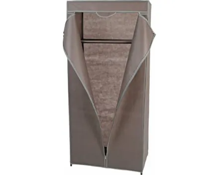 Kleiderschrank Duo Vliesstoff grau 70 x 154 x 46 cm