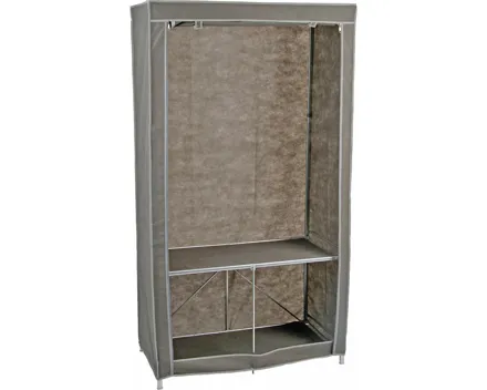 Kleiderschrank Quick & Easy Vliesstoff grau 90 x 160 x 46 cm