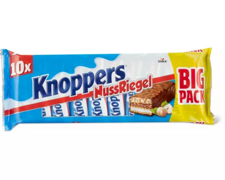 Knoppers Nuss-, Erdnuss- und Kokosriegel