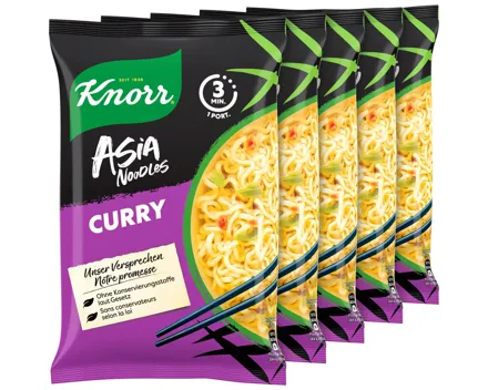 Knorr Asia Quick Noodles Curry 5 x 70 g