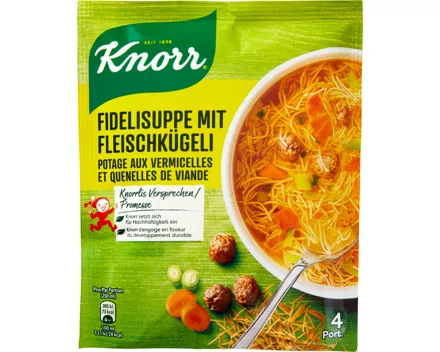 Knorr Fidelisuppe mit Fleischkügeli