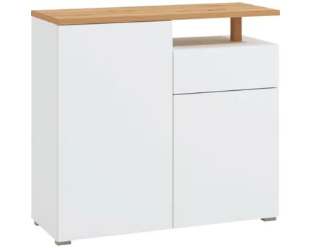 Kommode Aterno Dekor weiss 103 x 94 x 40 cm