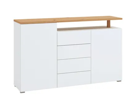Kommode Aterno Dekor weiss 154 x 94 x 40 cm