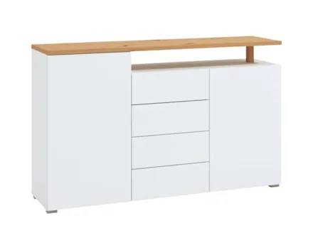 Kommode Aterno Dekor weiss 154 x 94 x 40 cm