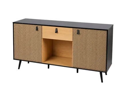 Kommode Chelsea Holz/schwarz 150 x 78 x 39,5 cm