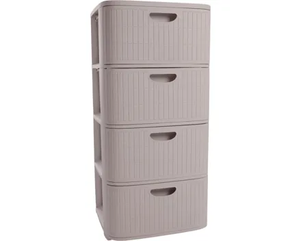 Kommode Domus, 4 Schubladen, greige