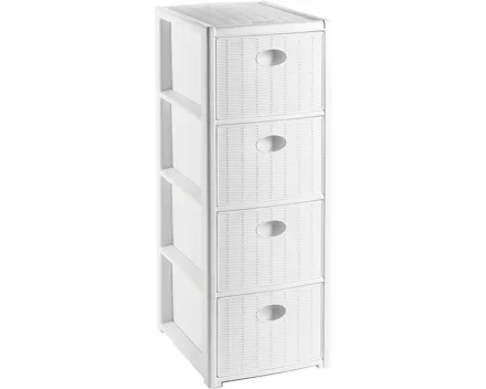 Kommode Elegance Slim Polypropylen 29 x 79 x 39 cm weiss