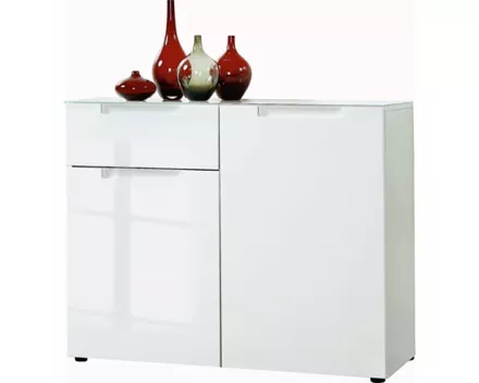 Kommode Mailand Dekor weiss Hochglanz 97 x 79 x 40 cm