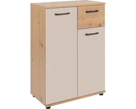 Kommode Nori, Dekor Artisan Eiche/Kaschmir, 60 x 85.5 x 35 cm