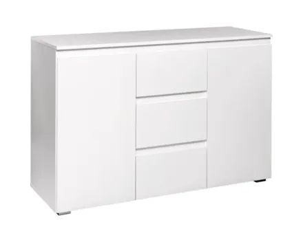 Kommode Shark Dekor weiss matt 120 x 80 x 40 cm