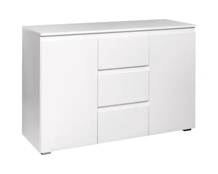 Kommode Shark Dekor weiss matt 120 x 80 x 40 cm