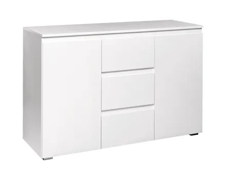 Kommode Shark Dekor weiss matt 120 x 80 x 40 cm