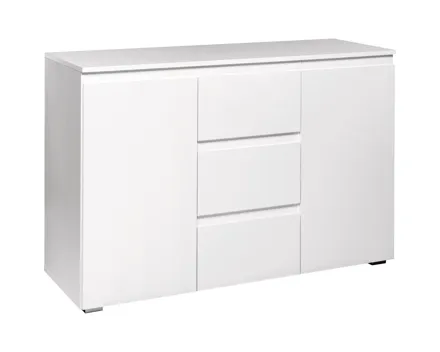 Kommode Shark Dekor weiss matt 120 x 80 x 40 cm