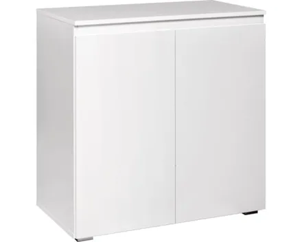 Kommode Shark Dekor weiss matt 80 x 80 x 40 cm