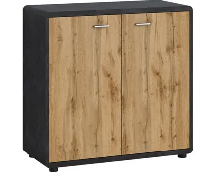 Kommode Trevi Dekor Beton-Optik dunkel Wotaneiche 89 x 87 x 40 cm