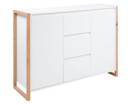 Kommode Verden Dekor weiss / Artisan Oak 120 x 88 x 40 cm