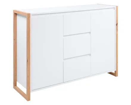 Kommode Verden Dekor weiss / Artisan Oak 120 x 88 x 40 cm