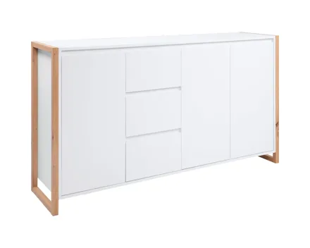 Kommode Verden Dekor weiss / Artisan Oak 160 x 88 x 40 cm