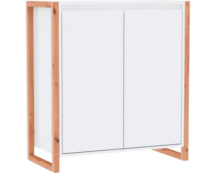 Kommode Verden Dekor weiss / Artisan Oak 80 x 88 x 40 cm