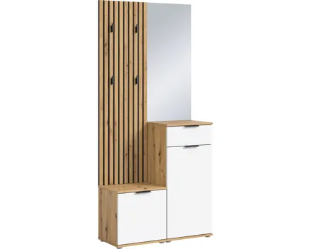 Kompakt-Garderobe Lian Dekor Eiche Artisan 88 x 195 x 35 cm