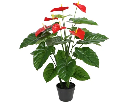 Kunstpflanze Anthurium im Topf, 95 cm