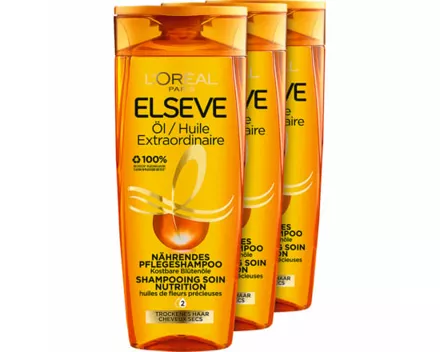 L'Oréal Elsève Pflegeshampoo Öl/ Huile Extraordinaire 3 x 250 ml