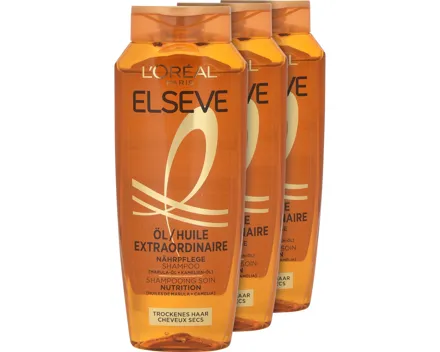 L'Oréal Elsève Pflegeshampoo Öl/ Huile Extraordinaire 3 x 250 ml