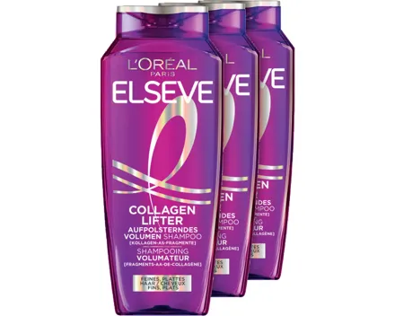 L’Oréal Elsève Shampoo Collagen Filler 3x250ml