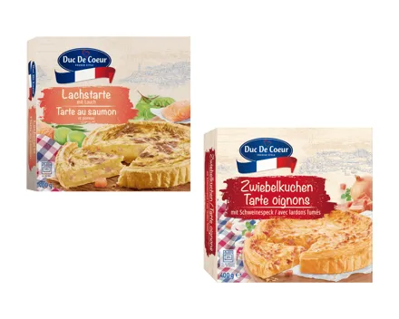 Lachstarte, Zwiebelkuchen