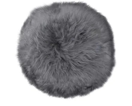 Lammfell Sitzkissen dunkelgrau
