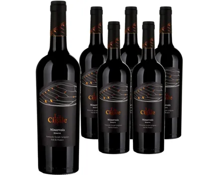 Languedoc-Roussillon Minervois Rouge La Cigale 6x 75cl (2025) – Rotwein, Frankreich (0.75l)