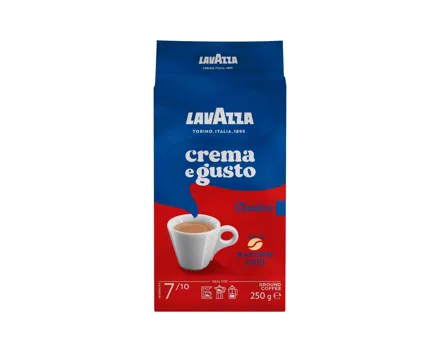 Lavazza Crema e Gusto Kaffee gemahlen