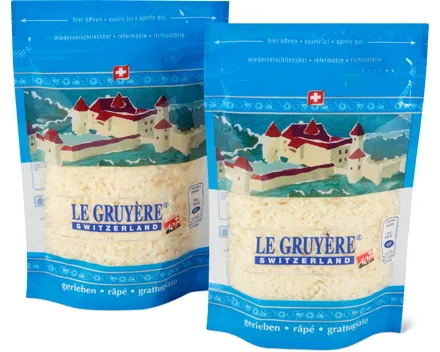 Le Gruyère Reibkäse, AOP, Duo-Pack