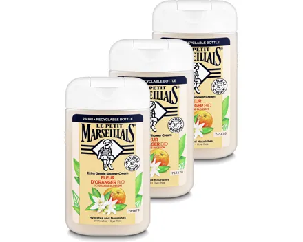 Le Petit Marseillais Creme Duschgel Orangenblüte 3x 250ml