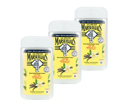 Le Petit Marseillais Creme Duschgel Vanille 3x 250ml