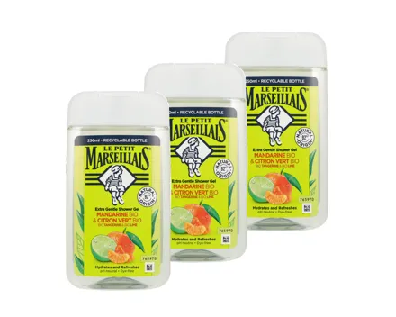 Le Petit Marseillais Dusch Bio Mandarine & Limette 3x 250ml