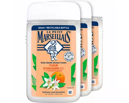 Le Petit Marseillais Duschgel Orangenblüten 3 x 250 ml