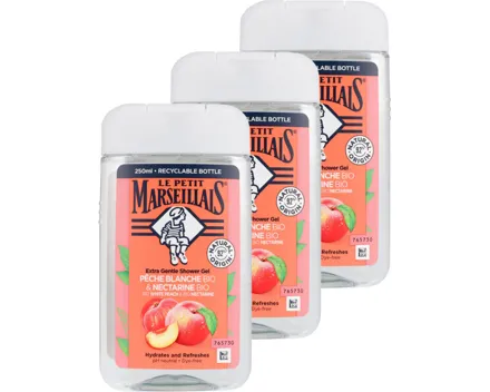 Le Petit Marseillais Duschgel Pfirsich & Nektarine 3x 250ml