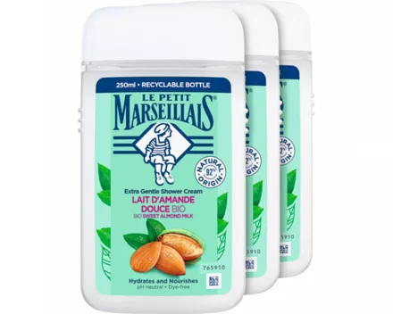 Le Petit Marseillais Duschgel Süssmandelmilch 3 x 250 ml