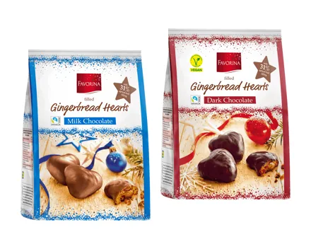 Lebkuchenherzen gefüllt