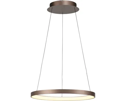 LED-Pendelleuchte Hoop, coffee dimmbar