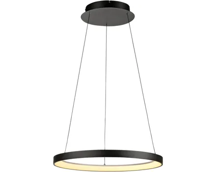 LED-Pendelleuchte Hoop, schwarz dimmbar