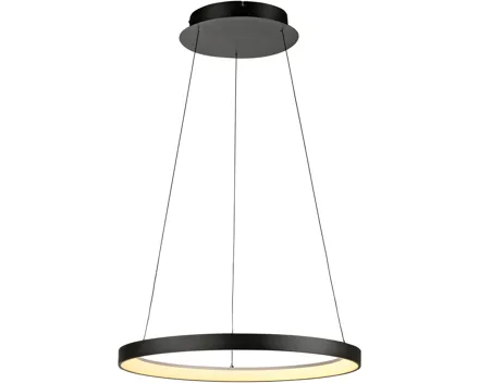 LED-Pendelleuchte Hoop, schwarz dimmbar