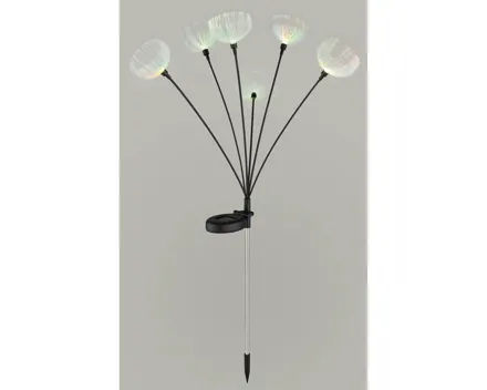 LED-Solarleuchte Flower, Edelstahl