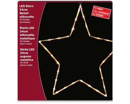 LED Stern 34cm, warmweiss, indoor