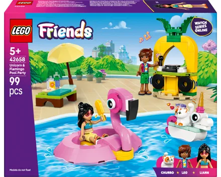 Lego Friends Poolparty Einhorn & Flamingo
