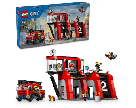 Lego® City 60414 Feuerwehrstation mit Drehleiterfahrzeug