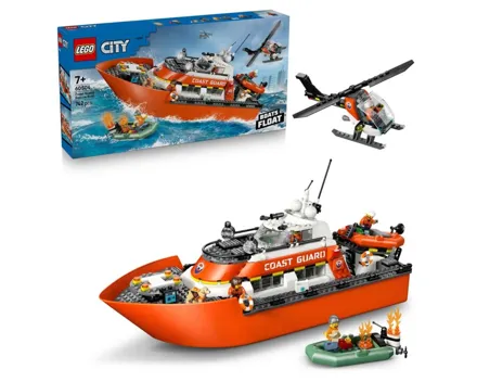 Lego® City 60504 Rettungsboot der Küstenwache mit Hubschrauber 7+ Jahre